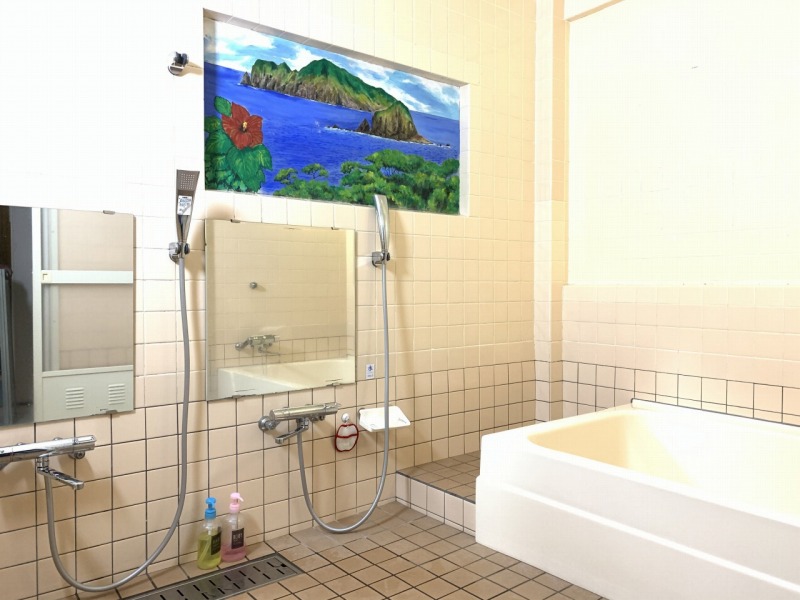 沖の島にある民宿旅館おきのしま浴室案内